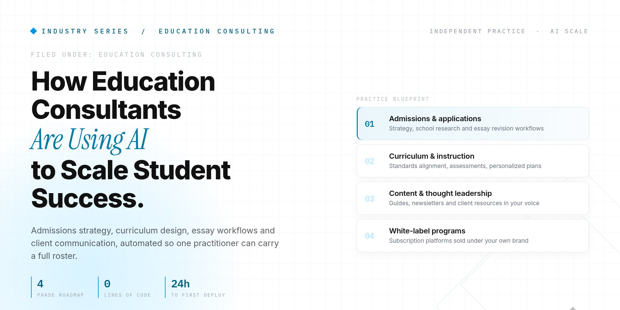 How Education Consultants Are Using AI to Scale Student Success Programs and Build Thriving Independent Practices