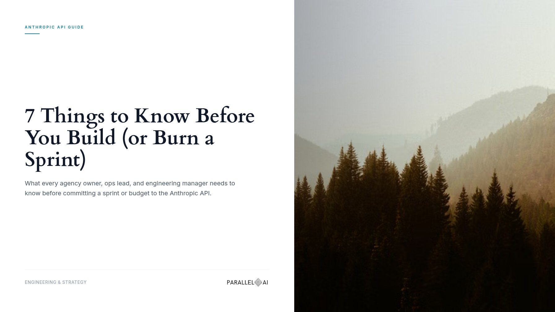 Anthropic API: 7 Things to Know Before You Build (or Burn a Sprint)