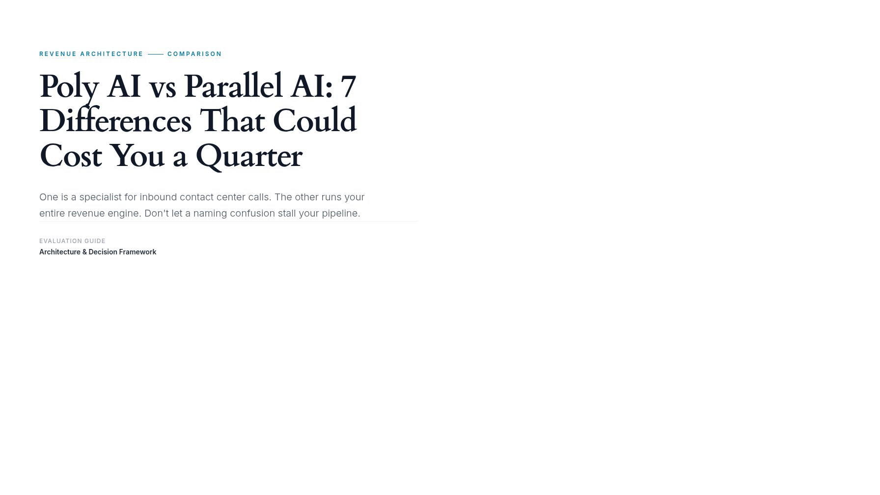 Poly AI vs Parallel AI: 7 Differences That Could Cost You a Quarter