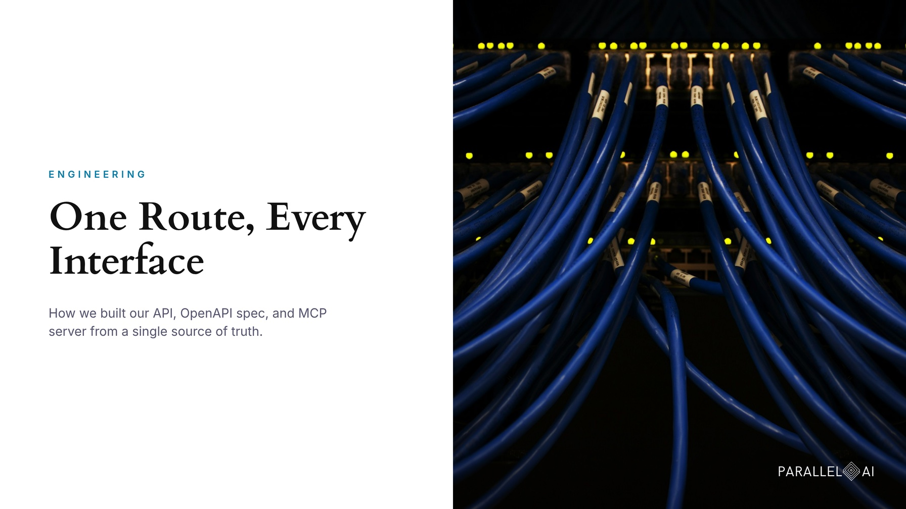 One Route, Every Interface: How we built our API, OpenAPI spec, and MCP server